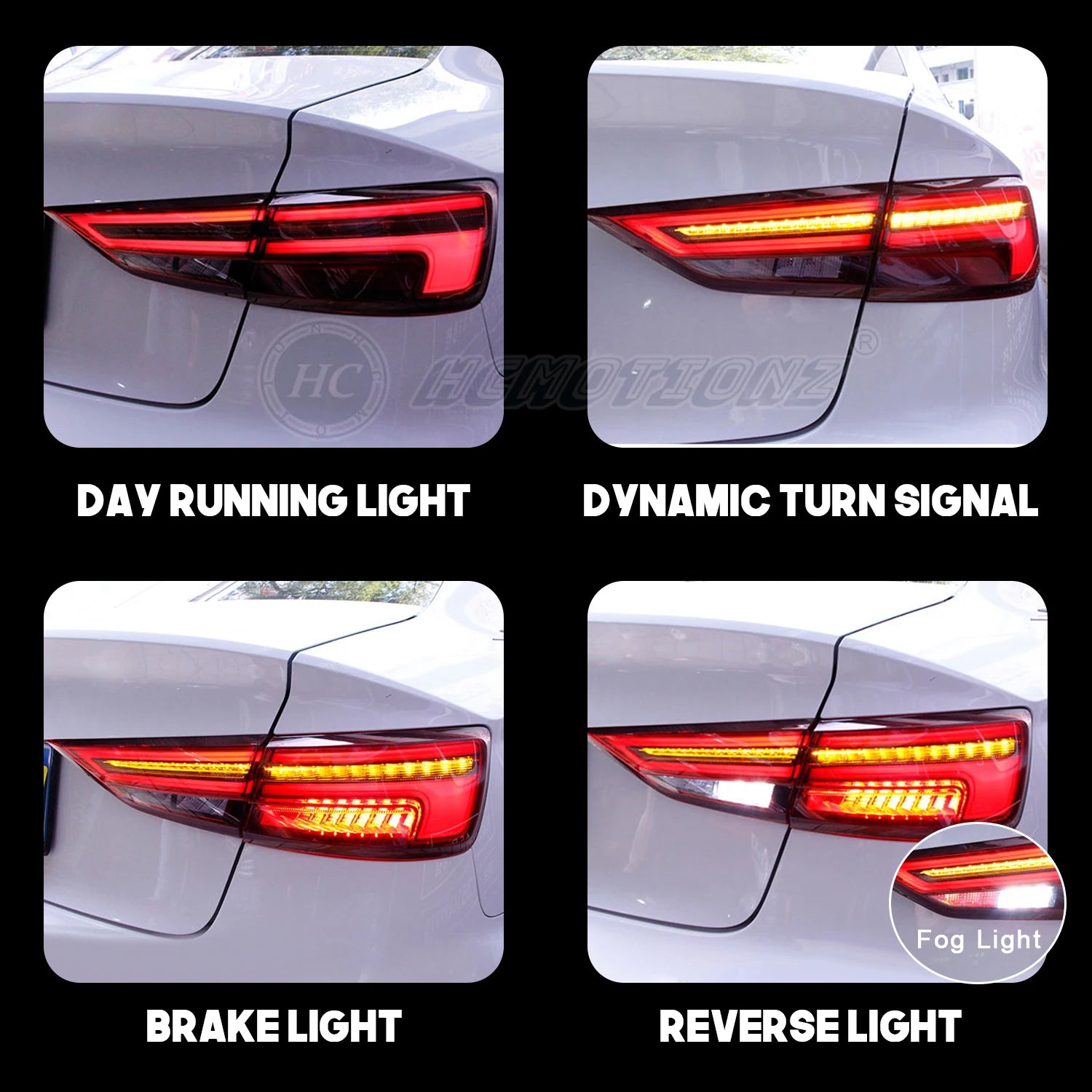 HCMOTIONZ LED Taillights for Audi A3 / S3 (2014–2019) – Dynamic Sequential Indicators