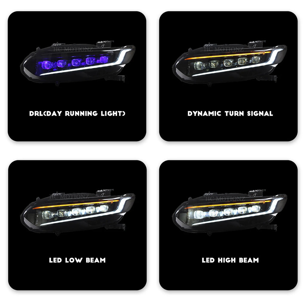 HCMOTIONZ Full LED Headlights for Honda Accord 10th Gen 2018-2022 – Sequential Turn Signals & Dynamic DRL