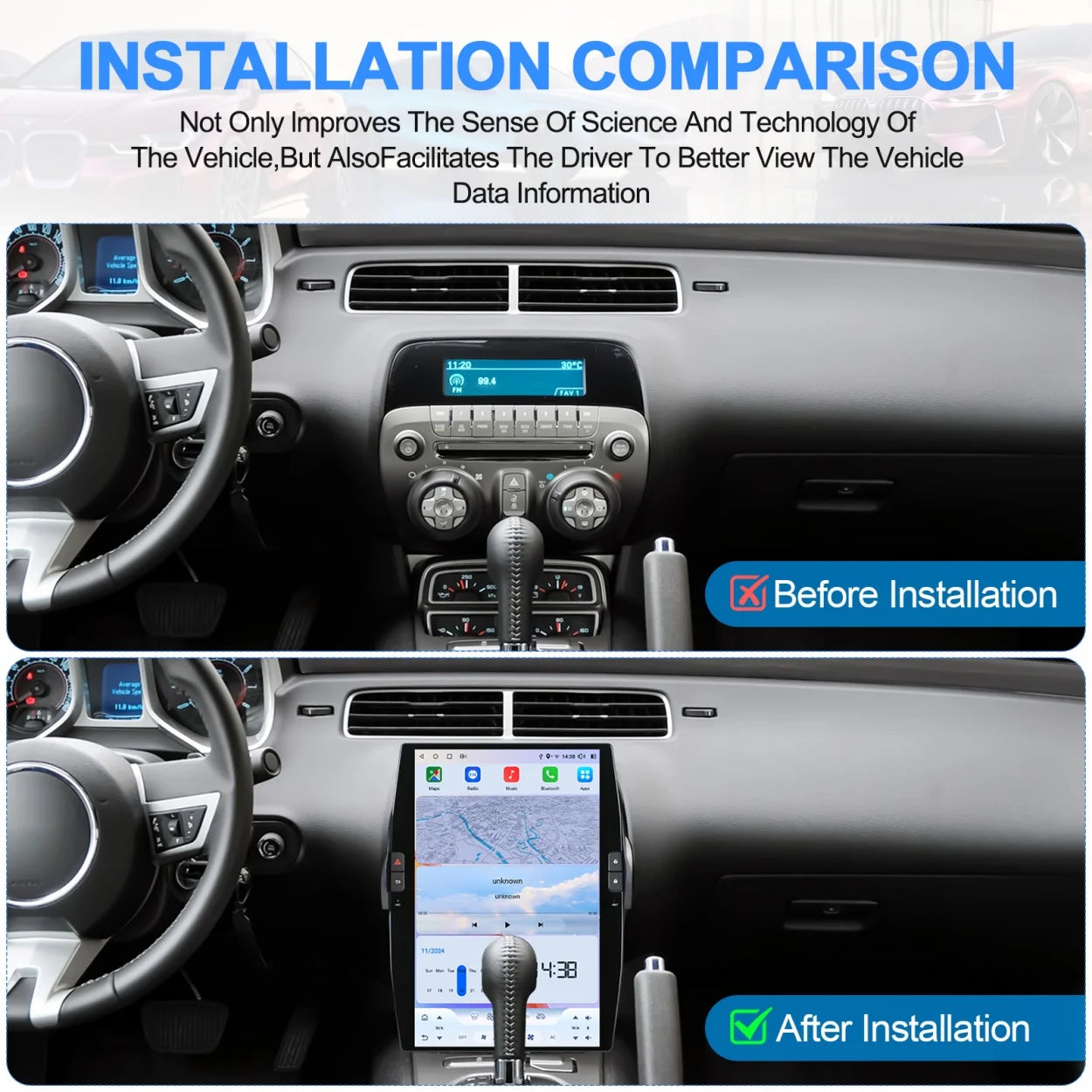 14.5" Android Multimedia Navigation System for Chevrolet Camaro (2010-2015)