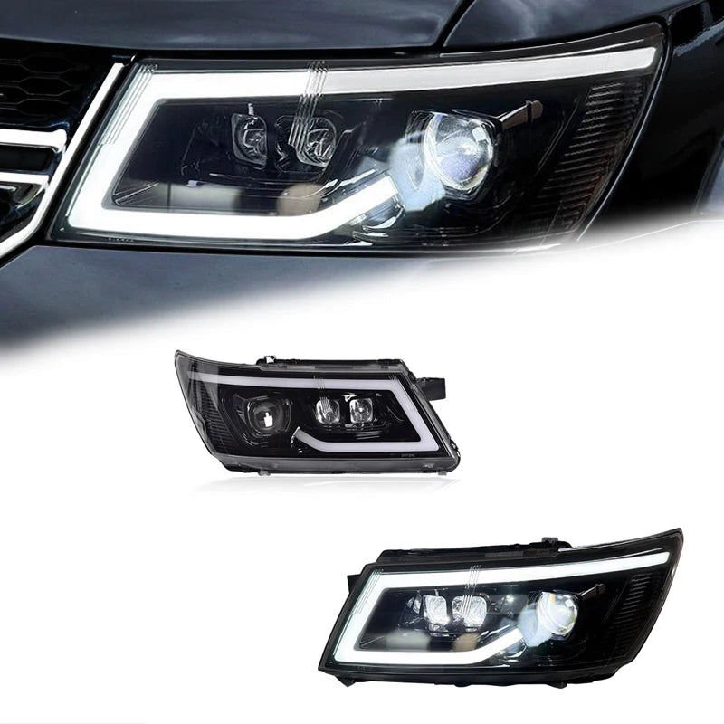 LED Projector Headlights for Dodge Journey & Fiat Freemont (2009–2019) – DRL Headlamp Upgrade Kit