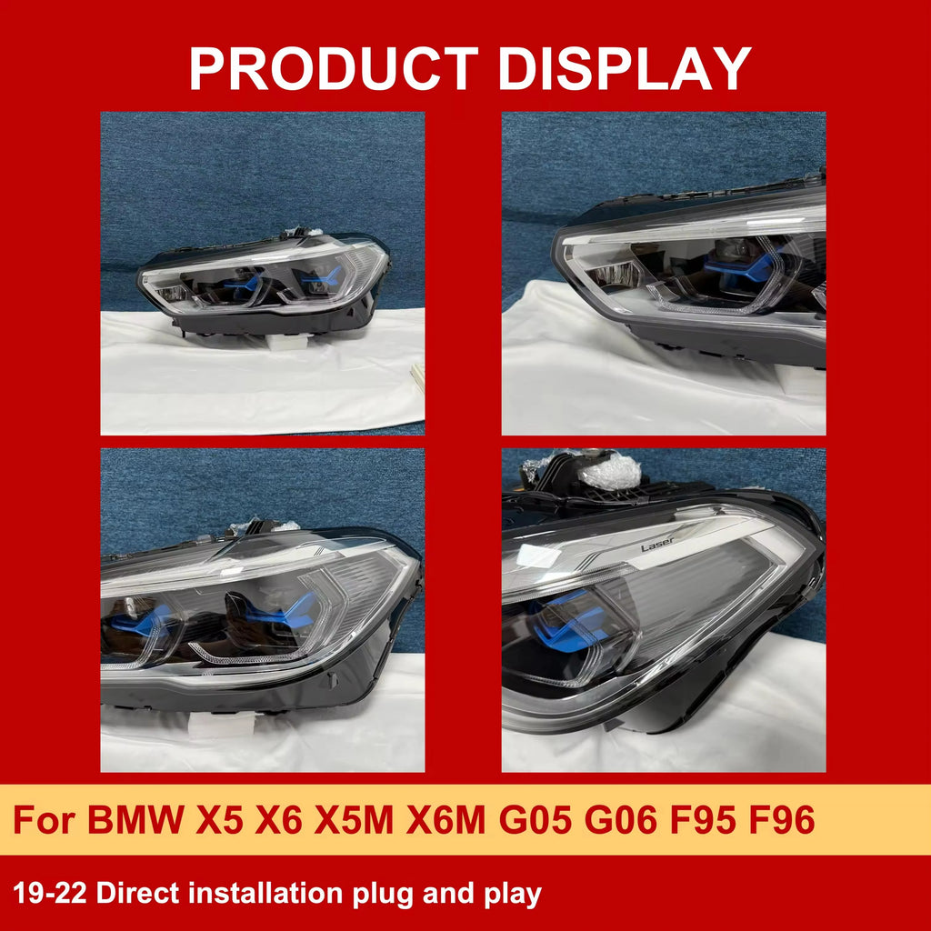PLD Drl Rgb Colour Control by Phone Headlight for BMW X5 X6 X5M X6M G05 G06 F95 F96 2019-2022 Car LED Headlights