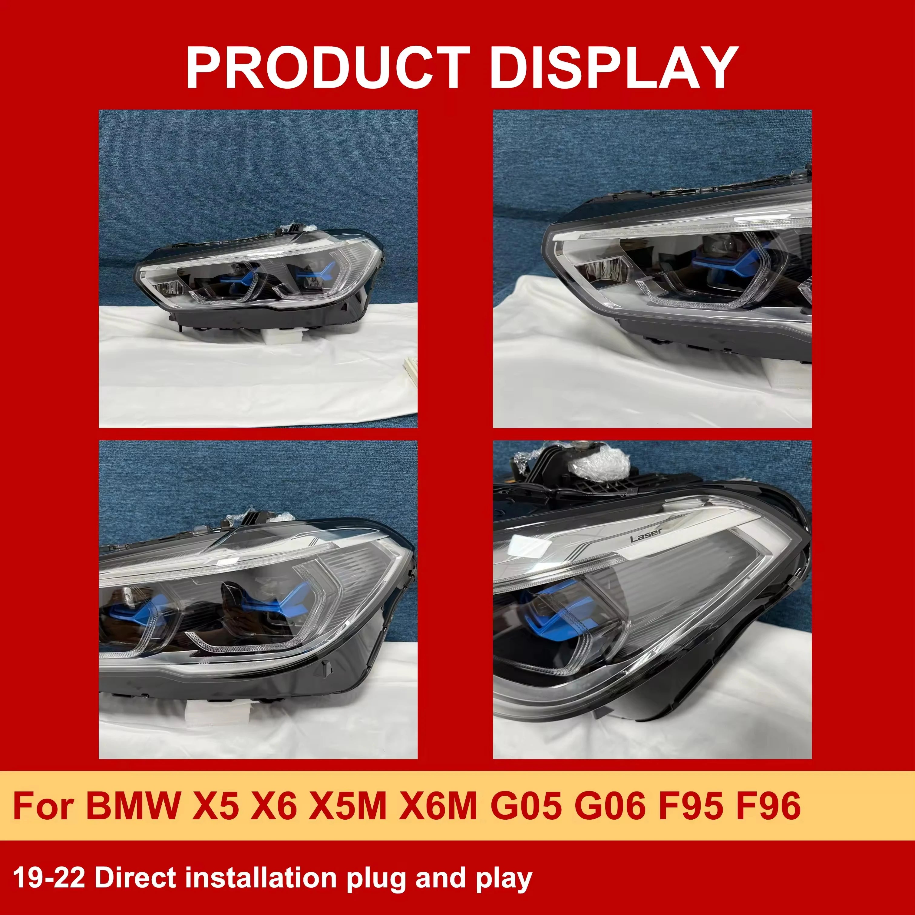 PLD Drl Rgb Colour Control by Phone Headlight for BMW X5 X6 X5M X6M G05 G06 F95 F96 2019-2022 Car LED Headlights