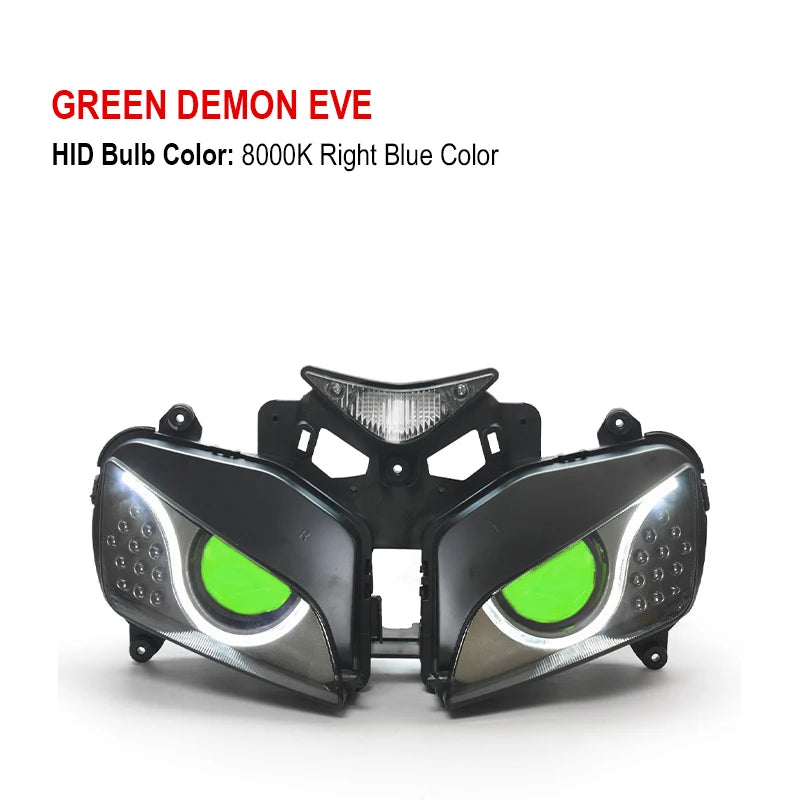 LED Optical Fiber Headlight Assembly for Honda CBR1000RR 2004-2007 – Dual Lens Headlamp with Integrated Turn Signals
