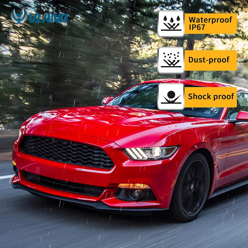 VLAND Full LED Headlights for Ford Mustang 2018-2020 – Dynamic DRL &amp; Plug-and-Play Upgrade