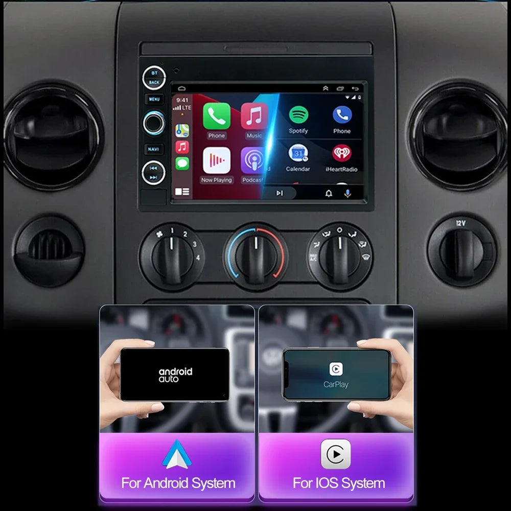 Android GPS Navigation Car Radio with Wireless CarPlay & Android Auto for Ford F-150, F-250 &amp; F-350