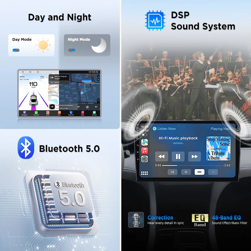Junsun Qualcomm Chip Android Car Radio for KIA Sportage 4 QL 2016-2018 Apple CarPlay Stereo 360 Camera 1.8 Ghz