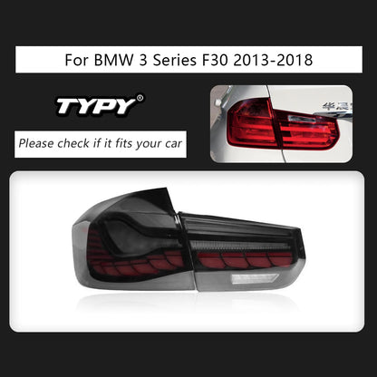 TYPY LED Tail Lights for BMW 3 Series F30 (2013–2018) | Red Lens Rear Light Assembly