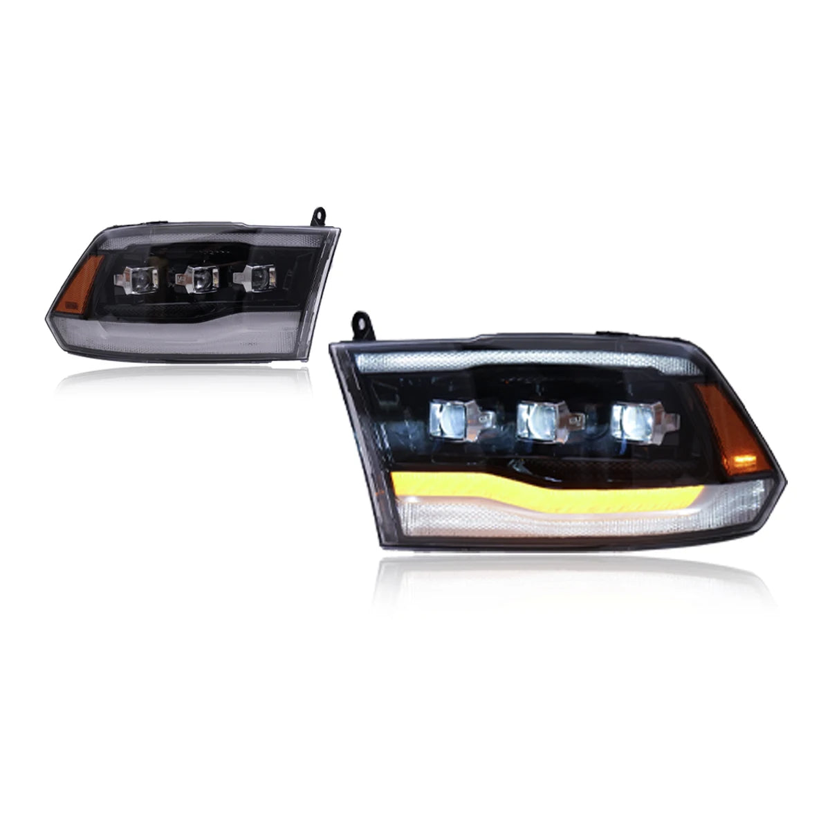 Factory LED Headlights for Dodge Ram 1500 (2009–2018) – Complete Headlamp Assembly