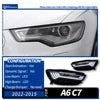 C8 Style LED Headlights for Audi A6 C7 (2012–2018) – Dynamic DRL &amp; Sequential Turn Signal Upgrade