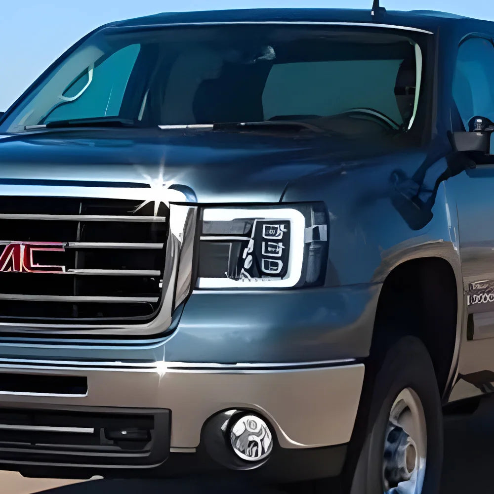 LED Projector Headlights for GMC Sierra 2007-2013 – Plug & Play Upgrade with Start-Up Animation