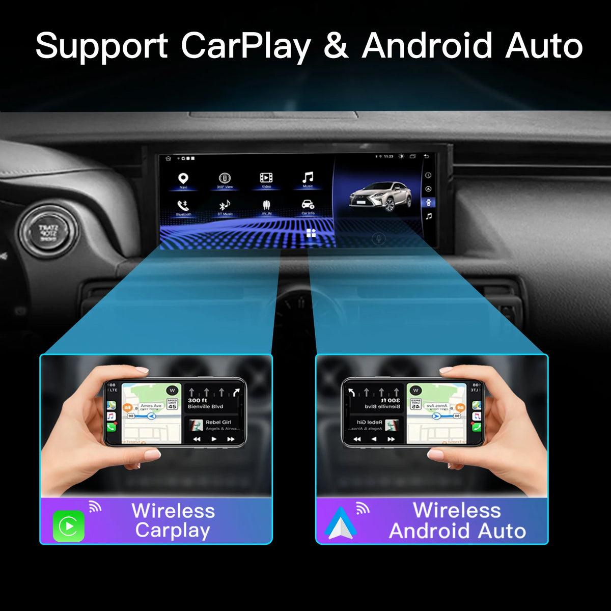 Uckazy 10.25 inch Android radio for Lexus IS RC – image 2
