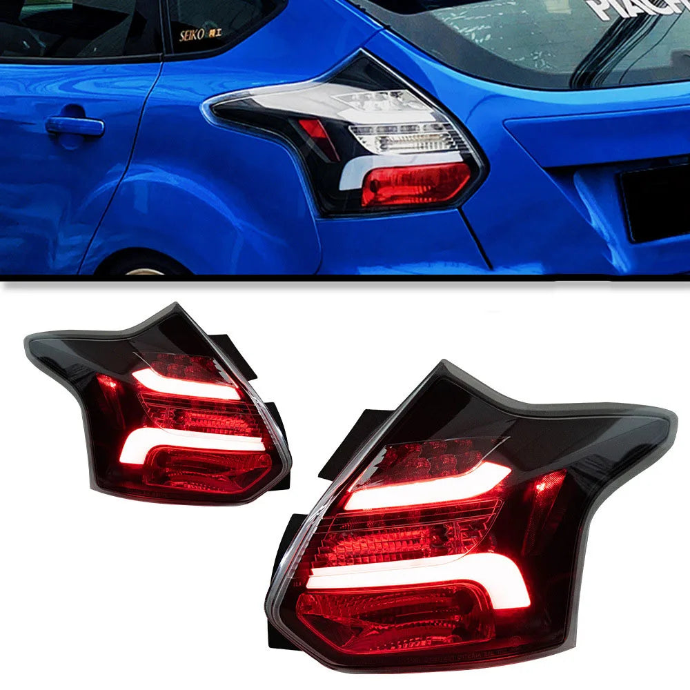 LED Tail Lights for Ford Focus Hatchback 2012-2014 – Rear Lamp Upgrade with Dynamic Turn Signals