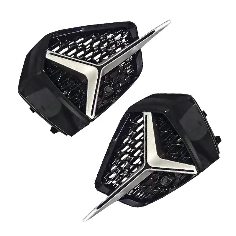 Gloss Black Honeycomb Fog Light Grilles for Audi A3 / S3 (2020–2024)