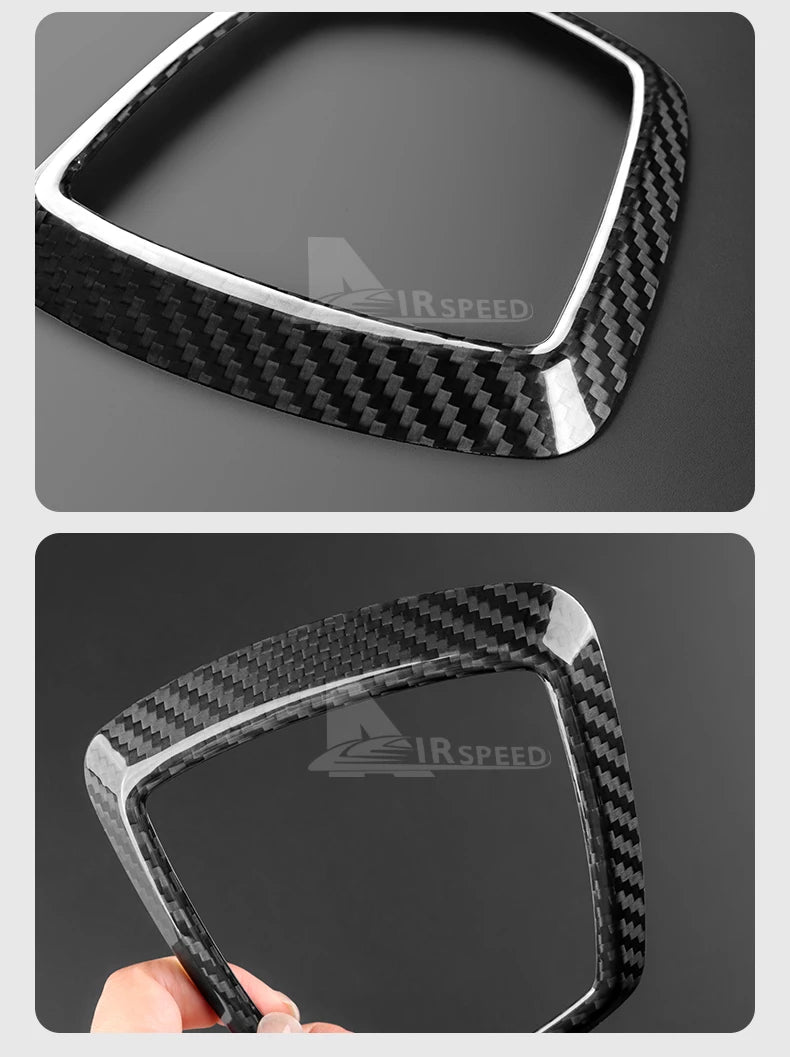Real Carbon Fiber Interior Logo Badge for Fiat 500 &amp; Abarth 595 (2008-2023)