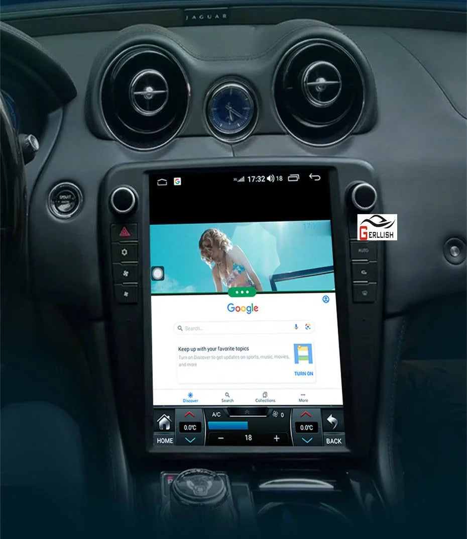 Android for Jaguar XJ XJL 2010-2018 Radio Stereo 12.1" Tesla Touch Screen Car DVD Player Multimedia GPS Navigation Head Unit