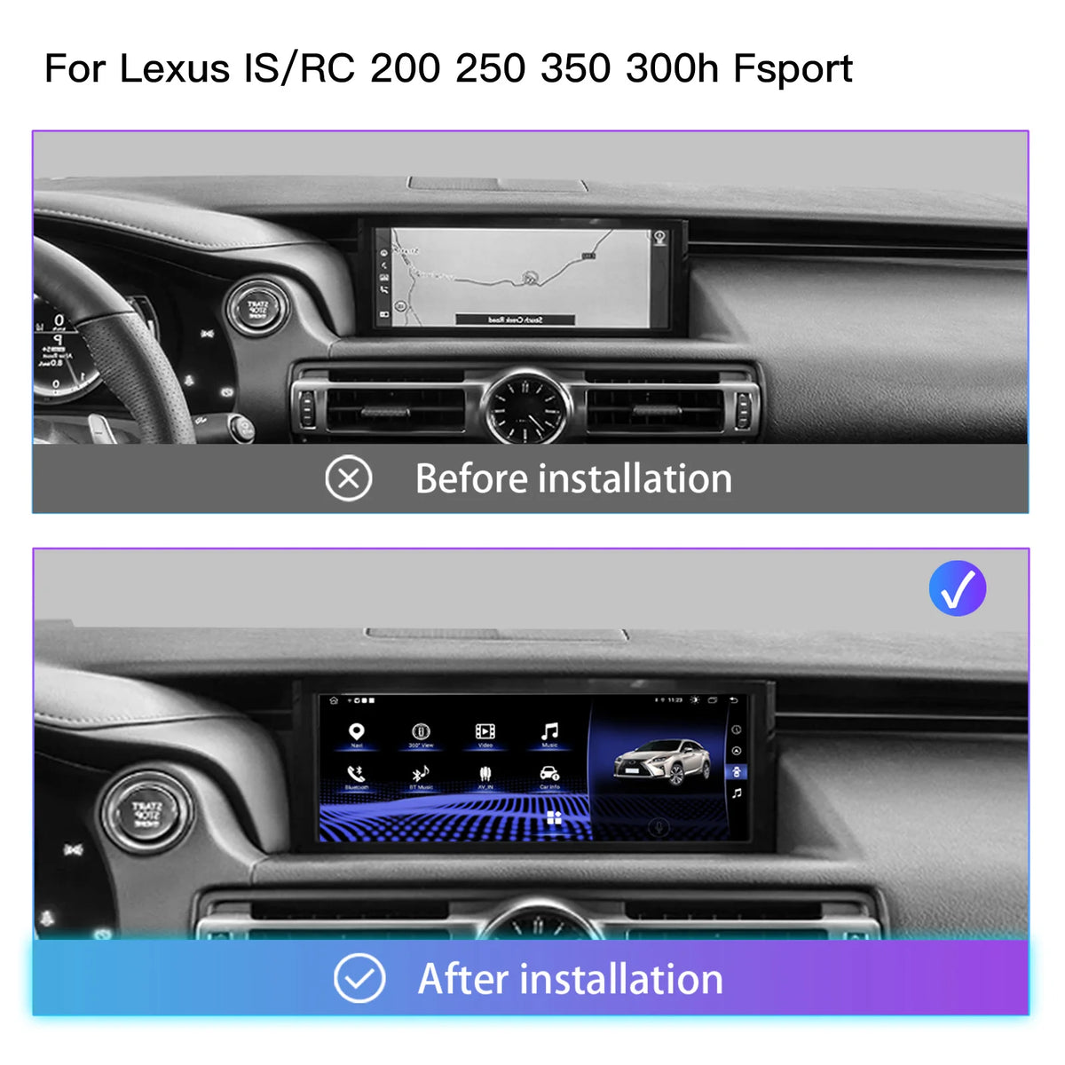 Uckazy 10.25 inch Android radio for Lexus IS RC – image 4