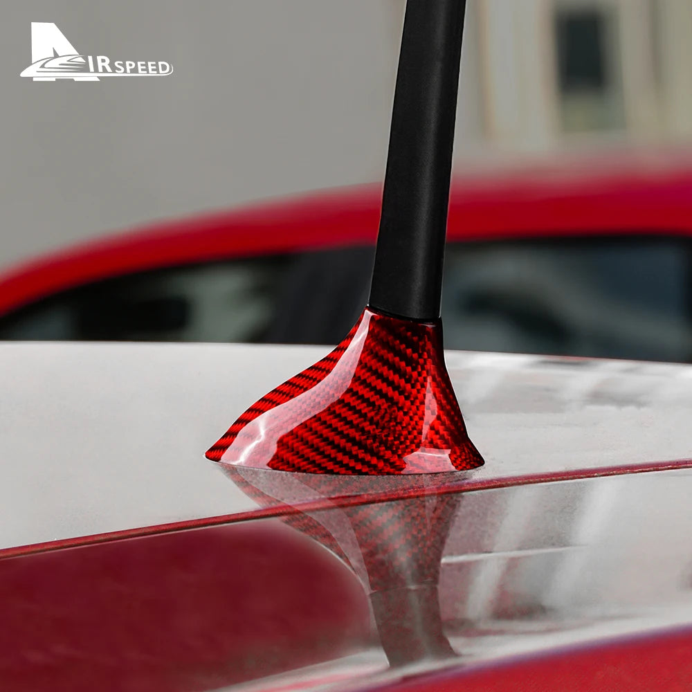 Real Carbon Fiber Shark Fin Antenna Cover for Fiat 500 &amp; Abarth 595 (2012–2023)