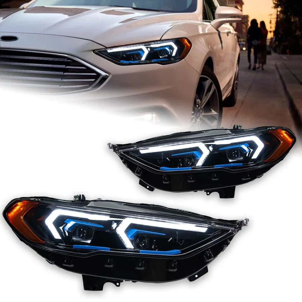 BBA LED Headlights for Ford Mondeo 2017-2020 – Projector Lens, Dynamic Turn Signals & DRL