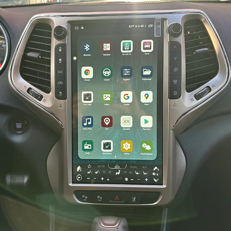 13.6" Android Wireless 4G Carplay Vertical Touch Screen Navigation GPS Car Stereo for Jeep Cherokee 2014 2015 - 2021