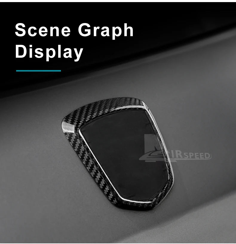 Real Carbon Fiber Interior Logo Badge for Fiat 500 &amp; Abarth 595 (2008-2023)