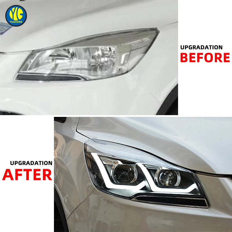 YU GUANG LED Headlights for Ford Kuga MK2 2013-2016 – Plug & Play Headlamp Upgrade with DRL