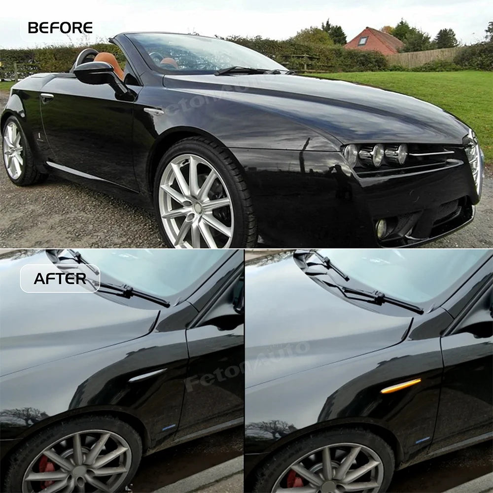 Dynamic LED Side Marker Lights for Alfa Romeo 159, Brera, Spider &amp; Sportwagon (Typ 939) – Sequential Turn Signal Indicators