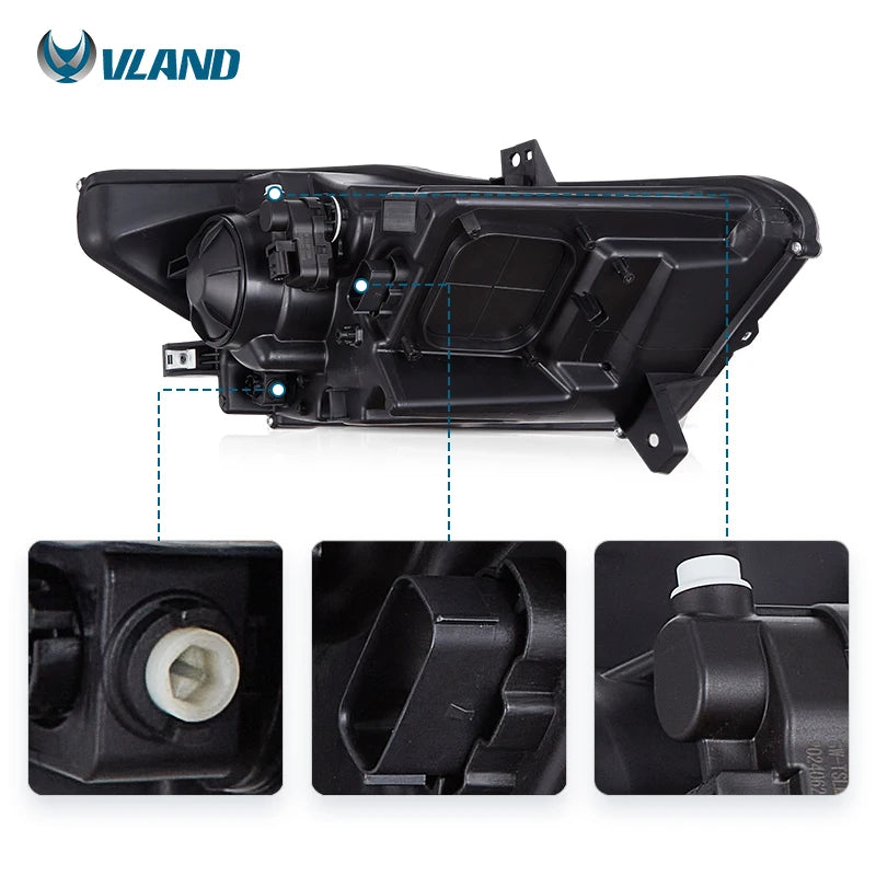 VLAND Full LED Headlights for Ford Mustang 2018-2020 – Dynamic DRL &amp; Plug-and-Play Upgrade