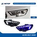 HETOP LED Matrix Headlights for Audi A3 (2017–2020) – Plug &amp; Play Upgrade with DRL &amp; Angel Eye