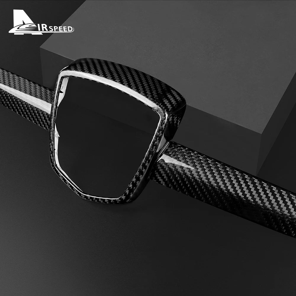 Real Dry Carbon Fiber Front Badge Whiskers Logo Frame for Abarth 595 &amp; 695 (2012–2023)