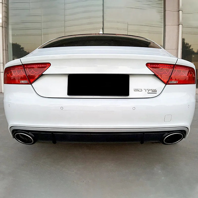 RS7 Style Rear Diffuser with Tailpipes for Audi A7 / S7 C7 (2009–2015)