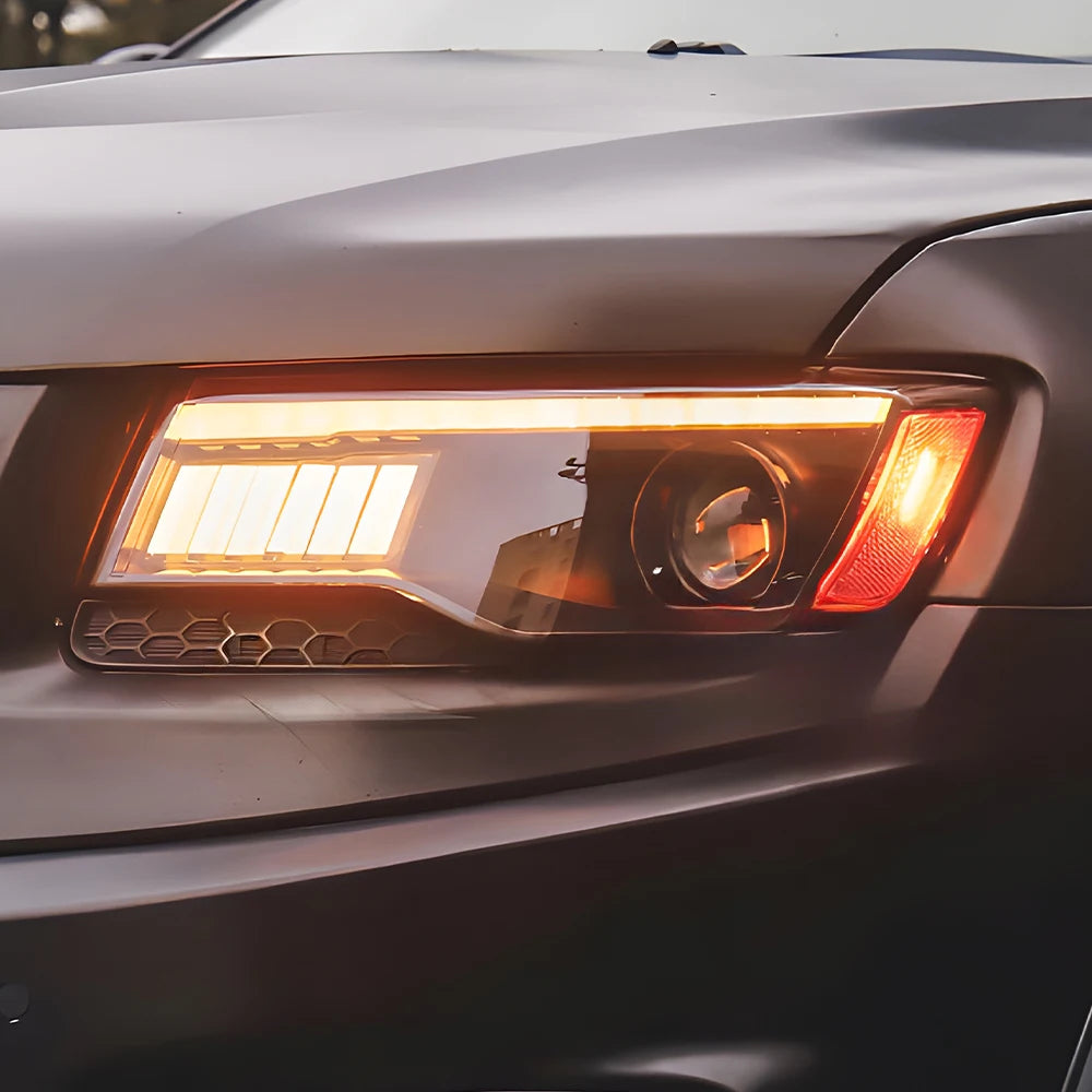 For Jeep Grand Cherokee 2014-2021 Car Front Lamps Dynamic 3 Projector LED Auto Headlights Assembly New 6500k Color Auto Accessor