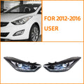 Car Light for Hyundai Elantra V Langdong 2012-2016 LED Auto Headlight Assembly Upgrade High Configure Design Bifocal Lens Lamp