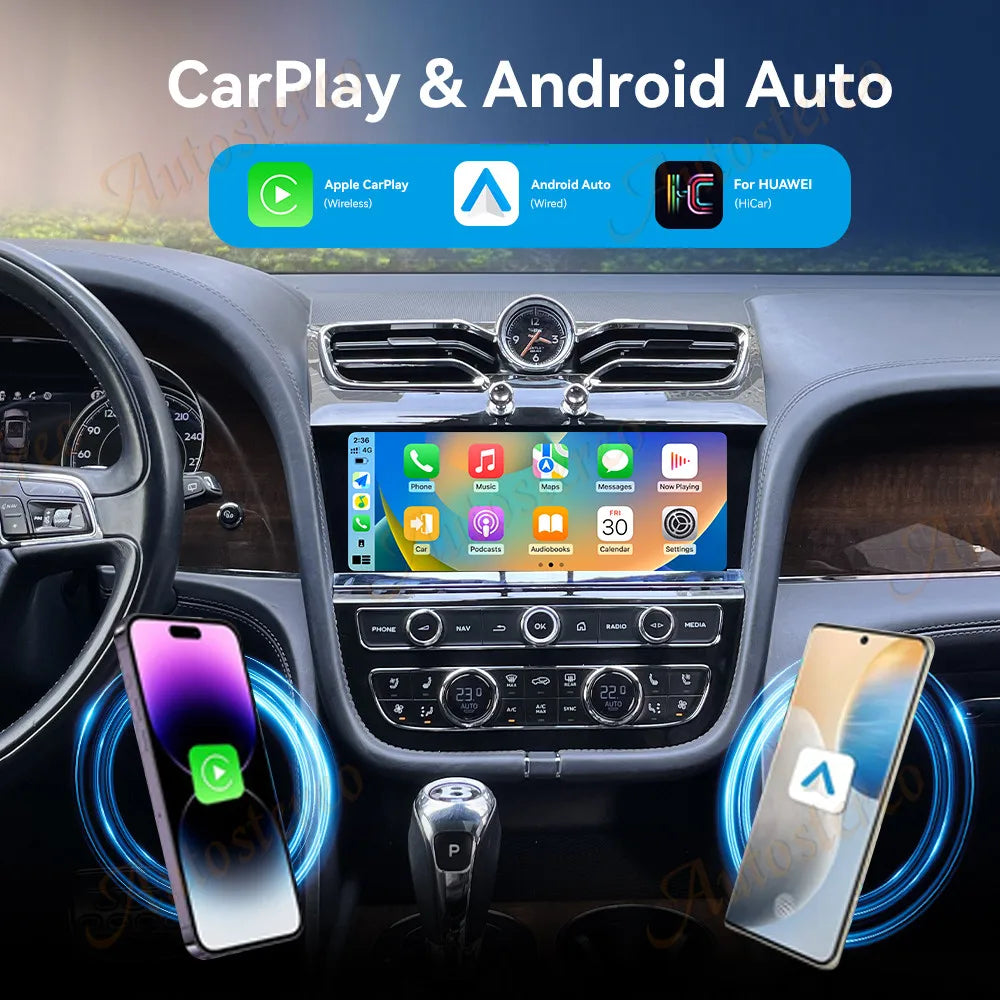 2024 Style Qualcomm 6125 Android 13 Multimedia System for Bentley Bentayga (2016–2019) | Wireless CarPlay, Android Auto &amp; GPS Navigation