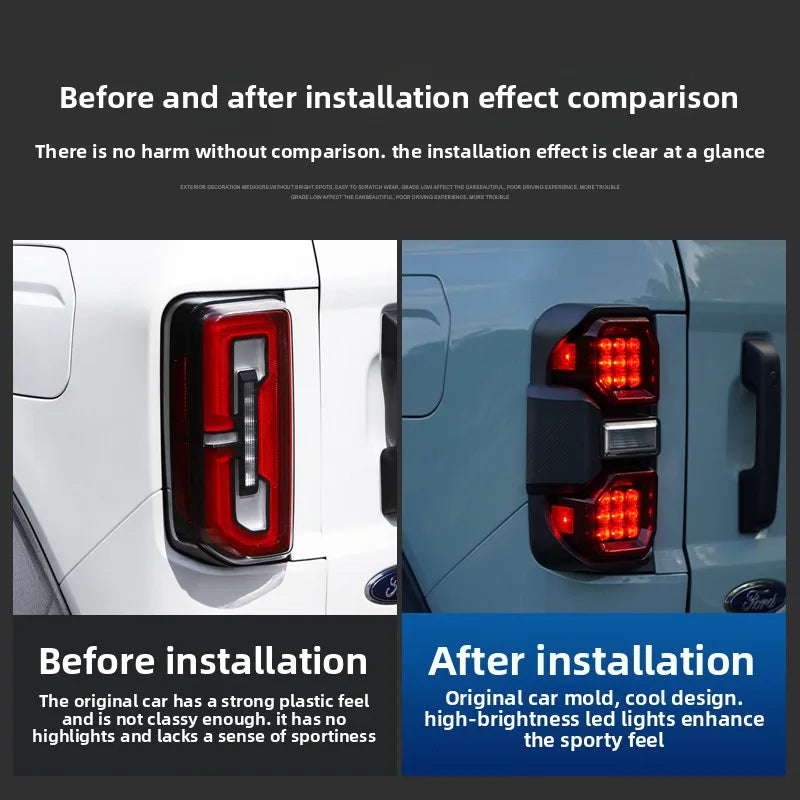 LED Dynamic Rear Tail Light Assembly for Ford Bronco 2021-2025 – Dynamic Brake Lights Upgrade
