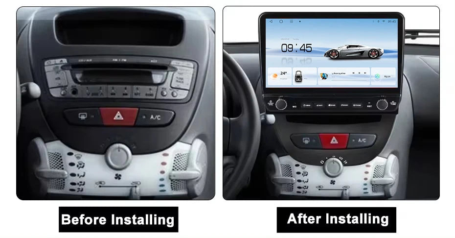 Android Car Radio 2 Din Carplay for Peugeot 107 2009-2015 Toyota Aygo Citroen C1 2005-2014 Multimedia Head Unit Car Navigation