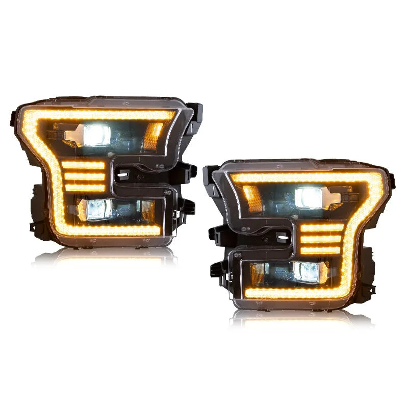 VLAND LED Headlights for Ford F-150 – Start-Up Animation, Dynamic DRL &amp; Sequential Turn Signals