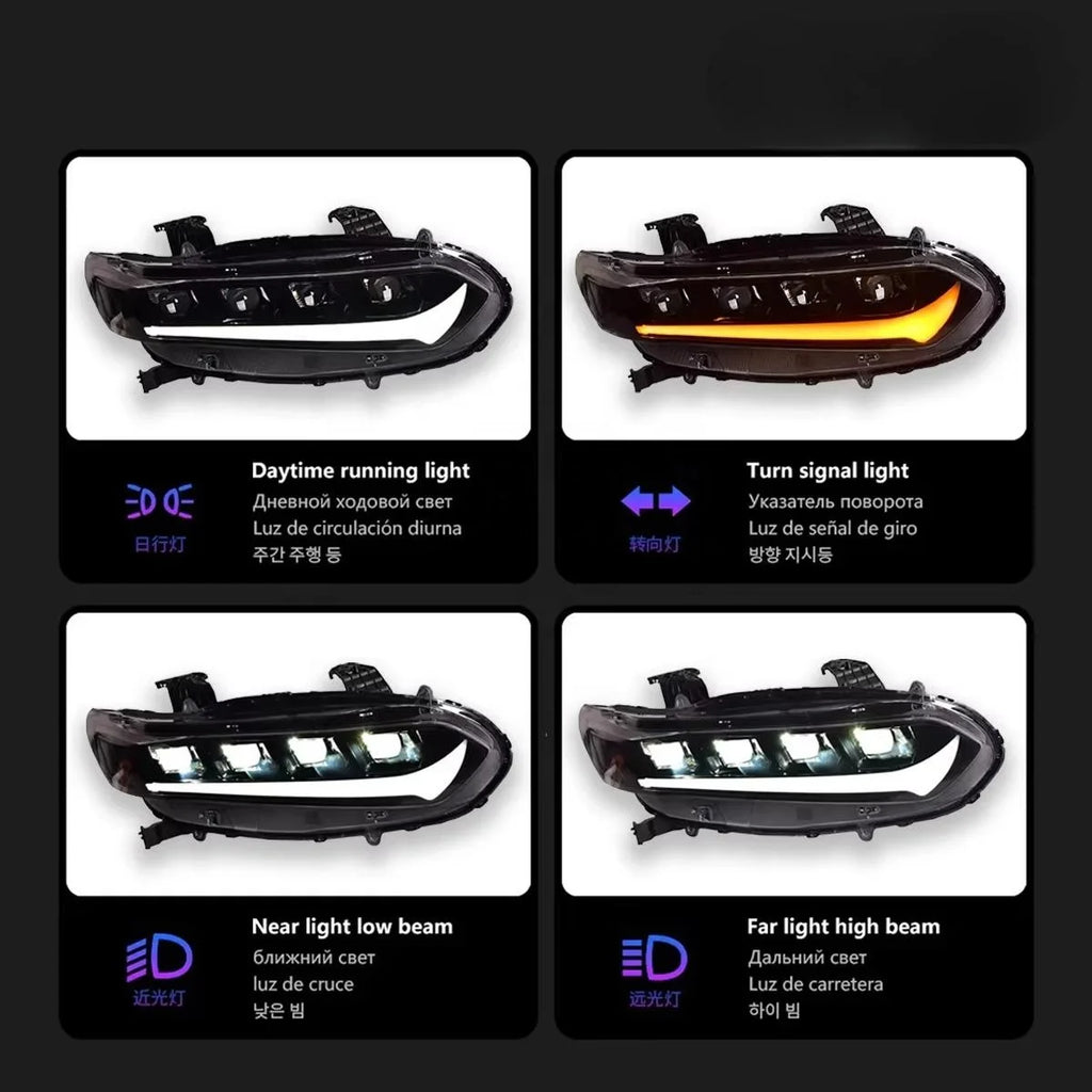 RGB LED Headlights for Honda Accord 10th Generation 2018-2022 – DRL Front Light Upgrade