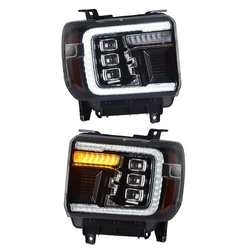 LED Headlights for GMC Sierra 1500 (2014-2018) & Sierra 2500HD – DRL & Warning Light Upgrade