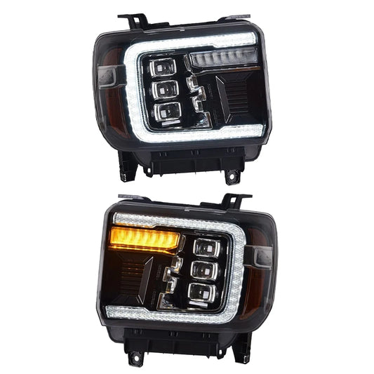 LED Headlights for GMC Sierra 1500 (2014-2018) & Sierra 2500HD – DRL & Warning Light Upgrade