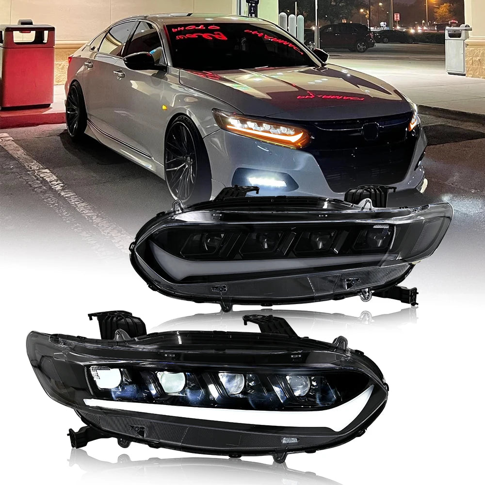 OEM LED Headlights for Honda Accord 2018-2022 – Plug & Play Headlamp Assembly with Welcome DRL