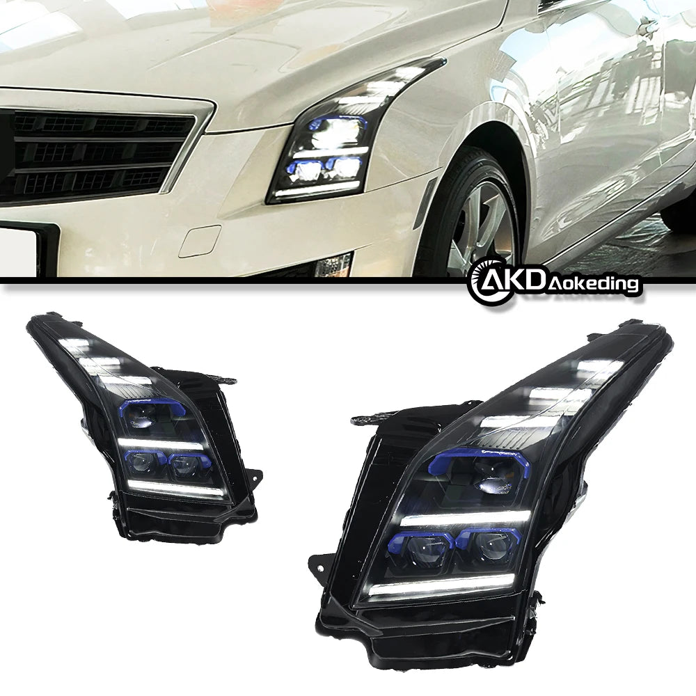 AKD LED Headlights for Cadillac ATS (2014-2017) – Dynamic Signal DRL Upgrade