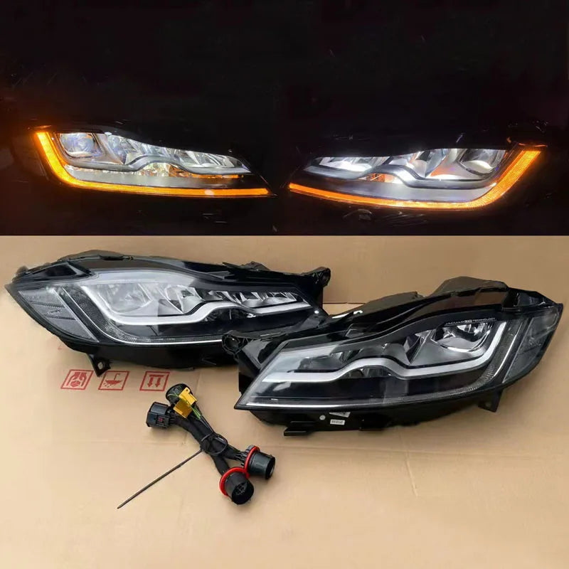 For Jaguar XF XFL 2016-2019 Left & Right Full LED Headlight Assembly With Adaptive Lighting OEM GX63-13W030-AD GX63-13W029-AD