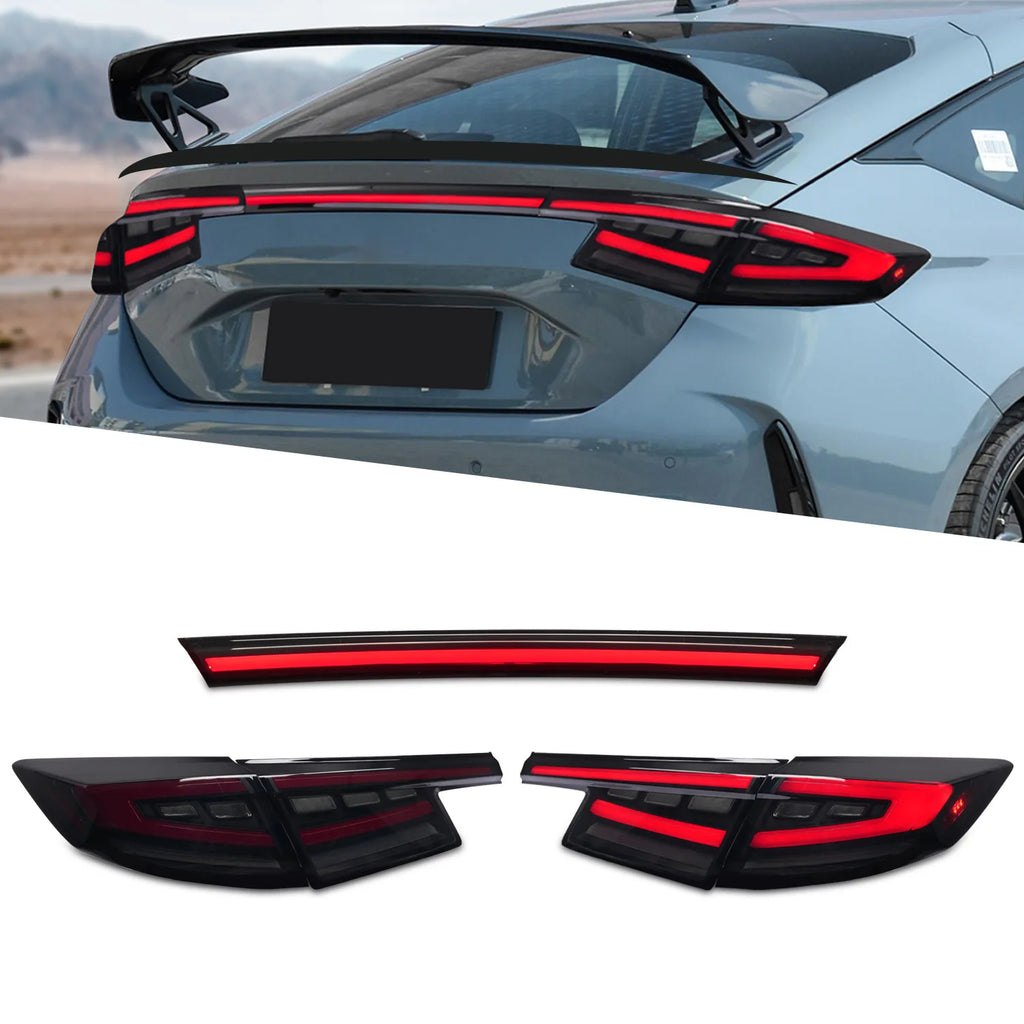 LED Tail Lights for Honda Civic Hatchback 2022-2025 (11th Gen) – Sequential Turn Signals & Dynamic Start-Up Animation