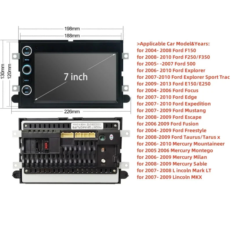 Android GPS Navigation Car Radio with Wireless CarPlay & Android Auto for Ford F-150, F-250 &amp; F-350
