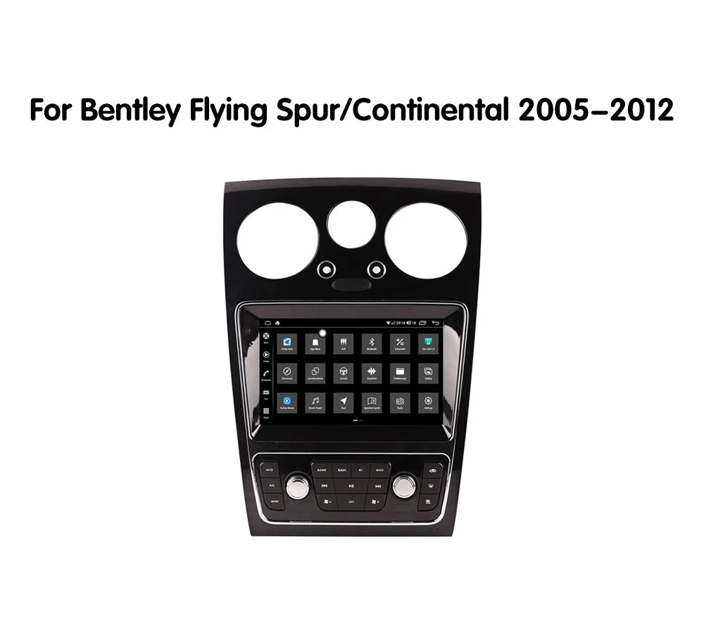 Krando 9" Android 12 Car Radio Navigation System for Bentley Flying Spur (2004–2012) | Wireless CarPlay &amp; GPS