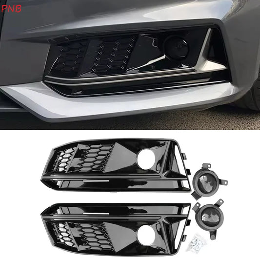 RS4 Style Fog Light Frame with ACC for Audi A4 B9 (2017-2019)