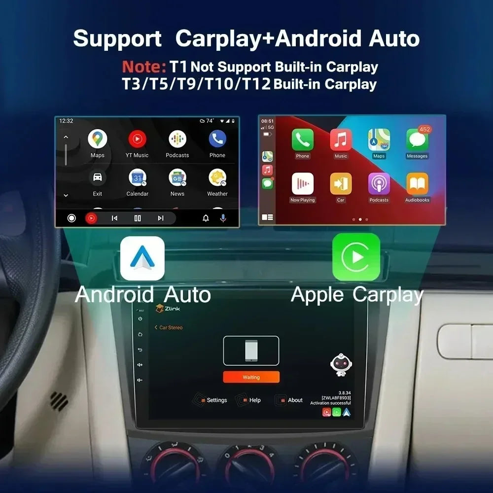 Car Radio Carplay for Peugeot Expert 3 Citroen Jumpy 3 SpaceTourer 1 2016-2021 Headunit Android 9 Inch Multimedia Navigation GPS