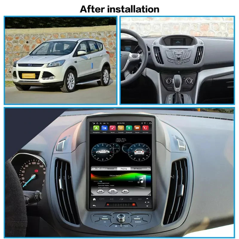 Android Vertical Screen Stereo for Ford Kuga 2013-2017 – Wireless CarPlay, Android Auto & GPS Navigation
