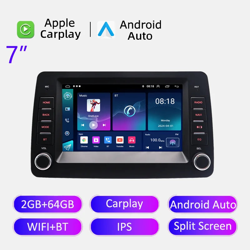Android Car Stereo for Fiat Panda 2003-2012 – Wireless CarPlay, Android Auto & GPS Navigation
