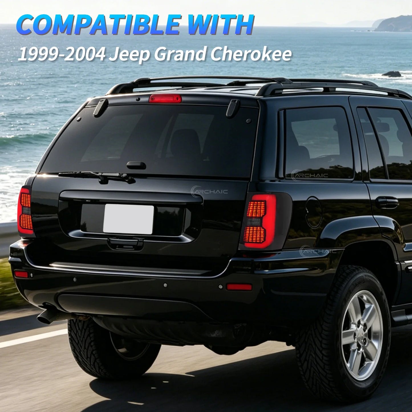 LED Tail Lights for Jeep Grand Cherokee WJ/WG 1999-2004 – Smoke Lens Rear Lamp Upgrade